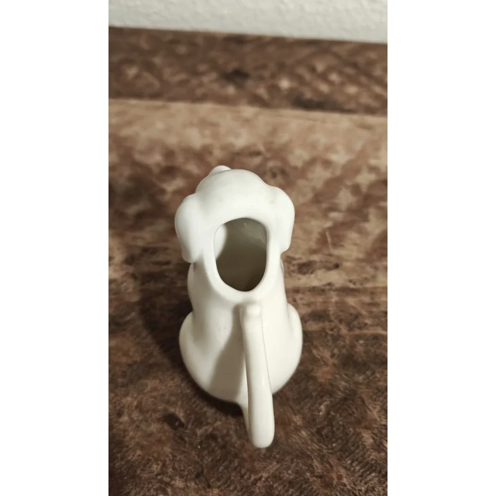 Small White Dog Porcelain Mini Collectible Creamer